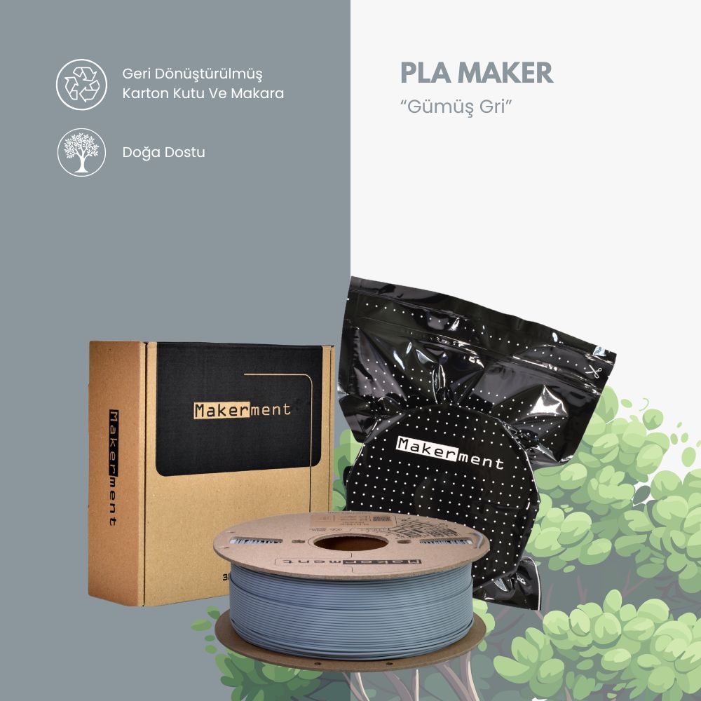 PLA Maker Gümüş Gri