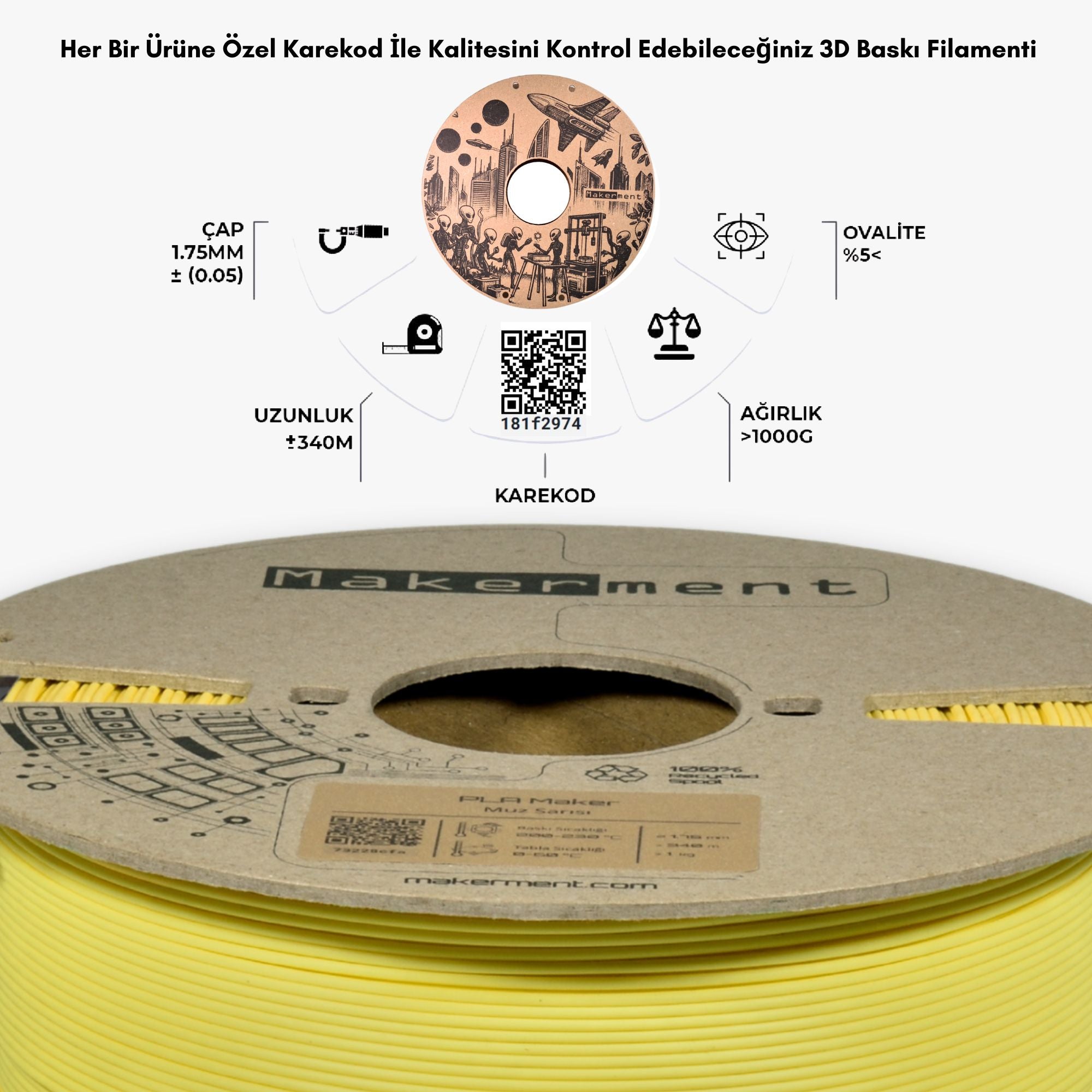 PLA Maker Muz Sarısı