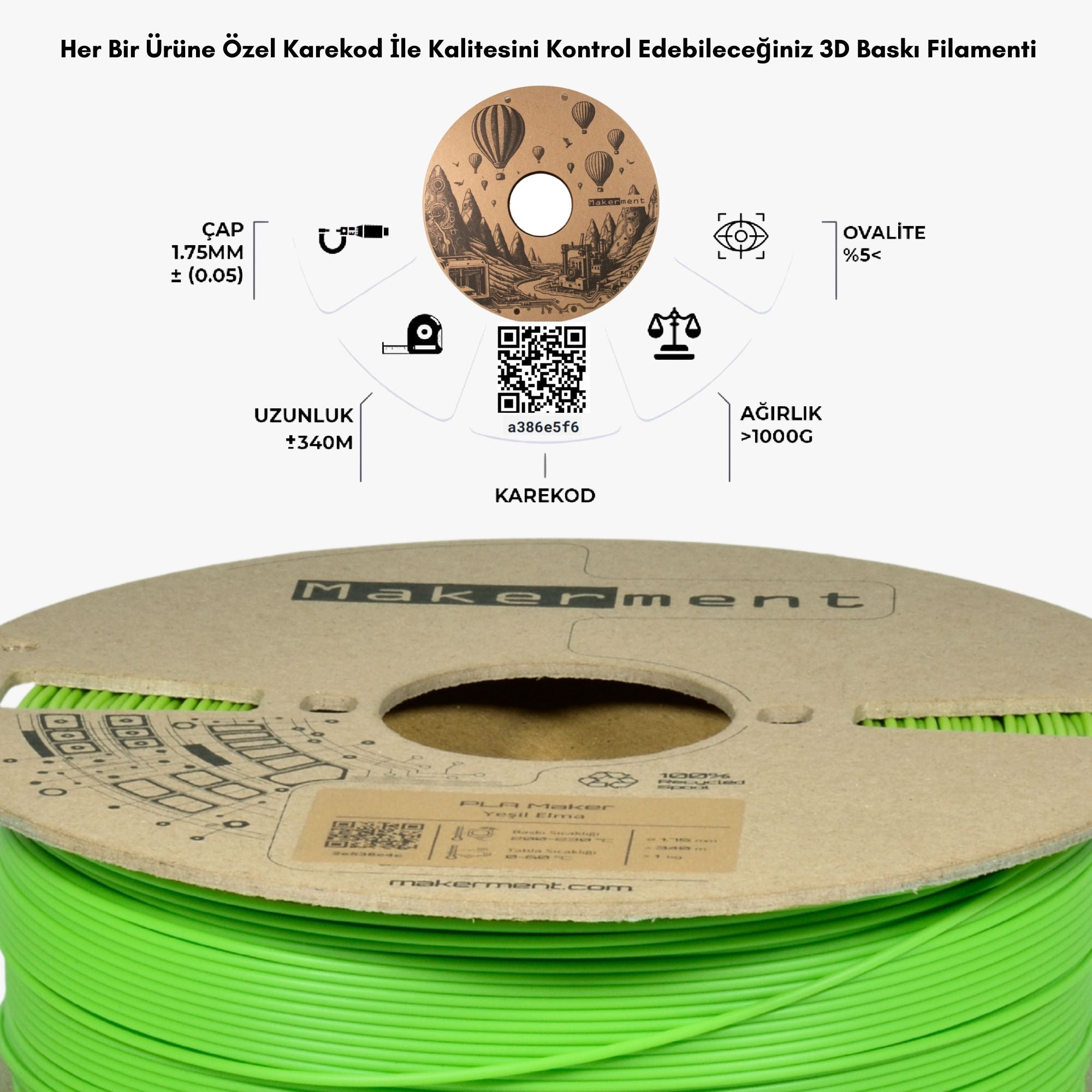 PLA Maker Yeşil Elma