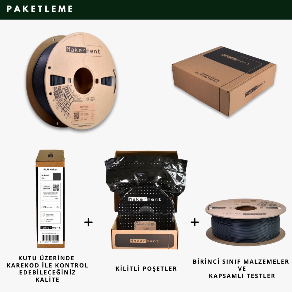 PLA Maker Antrasit Gri