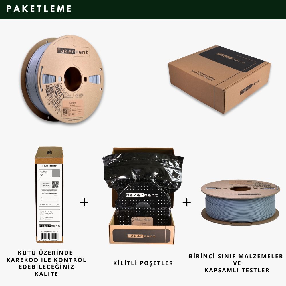 PLA Maker Gümüş Gri