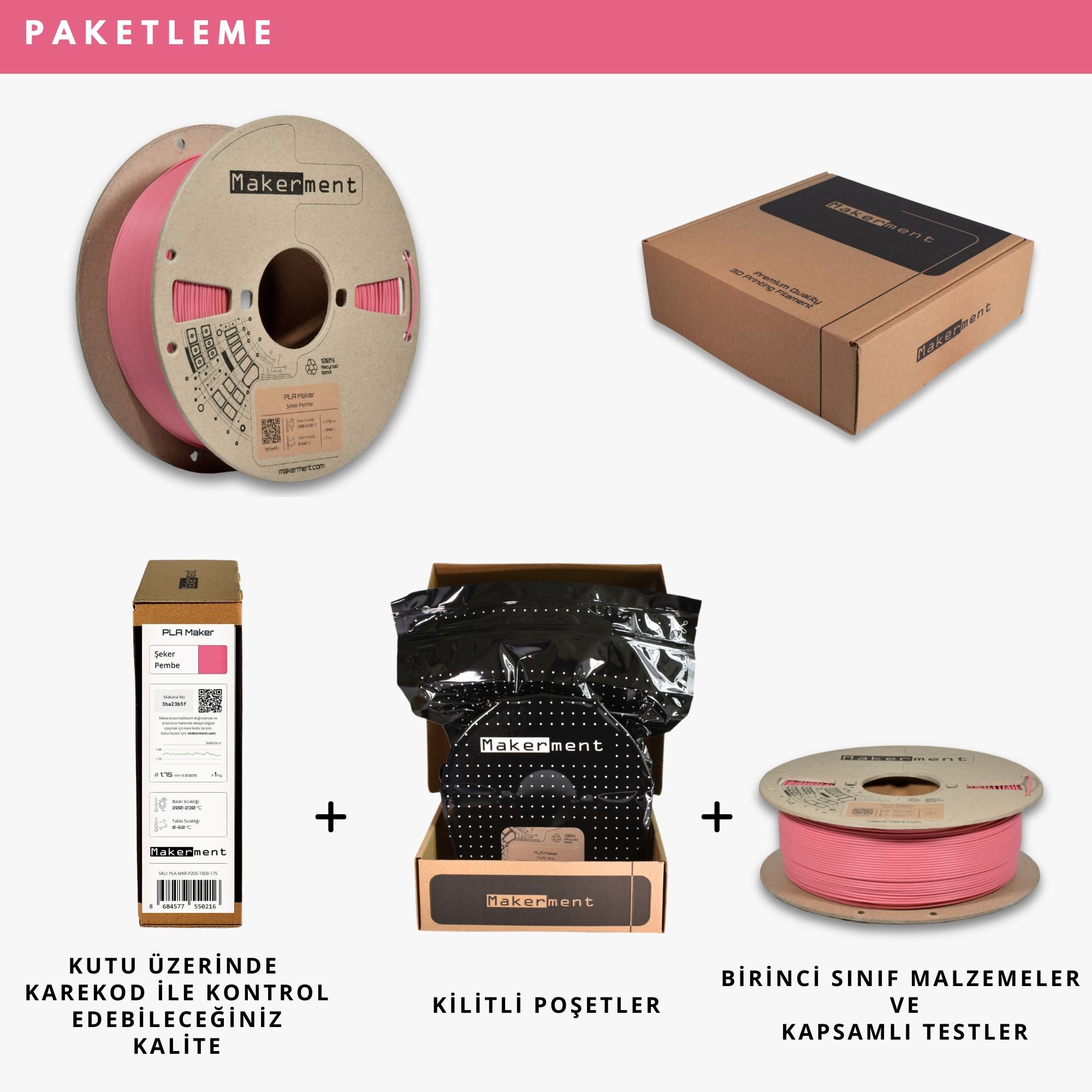 PLA Maker Şeker Pembe